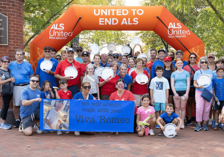 Team poses for a photo at the Delaware ALS United Walk.